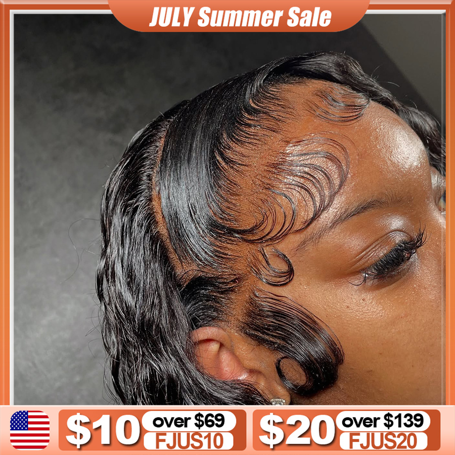 Hd Lace Frontal Wig Human Hair Pre Plucked - Perruque frontale complète 13x4 HD transparente