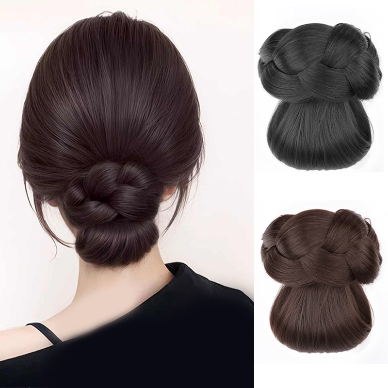 Claw Clip Messy Bun Hair Piece - Accessoires pour cheveux synthétiques, chignon tressé