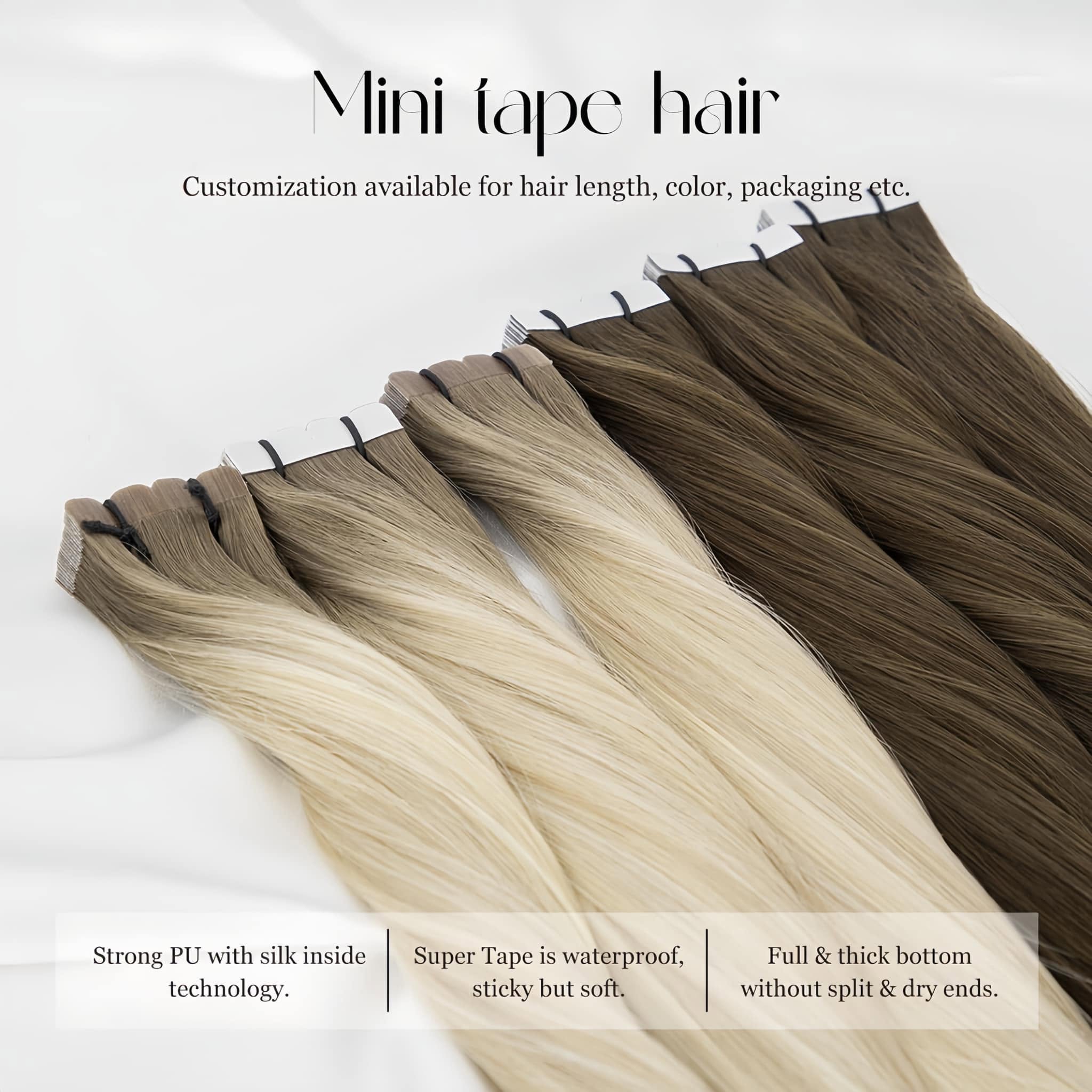 Invisible Tape In Extensions Real Hair - Extensions de cheveux humains à mini-bandes