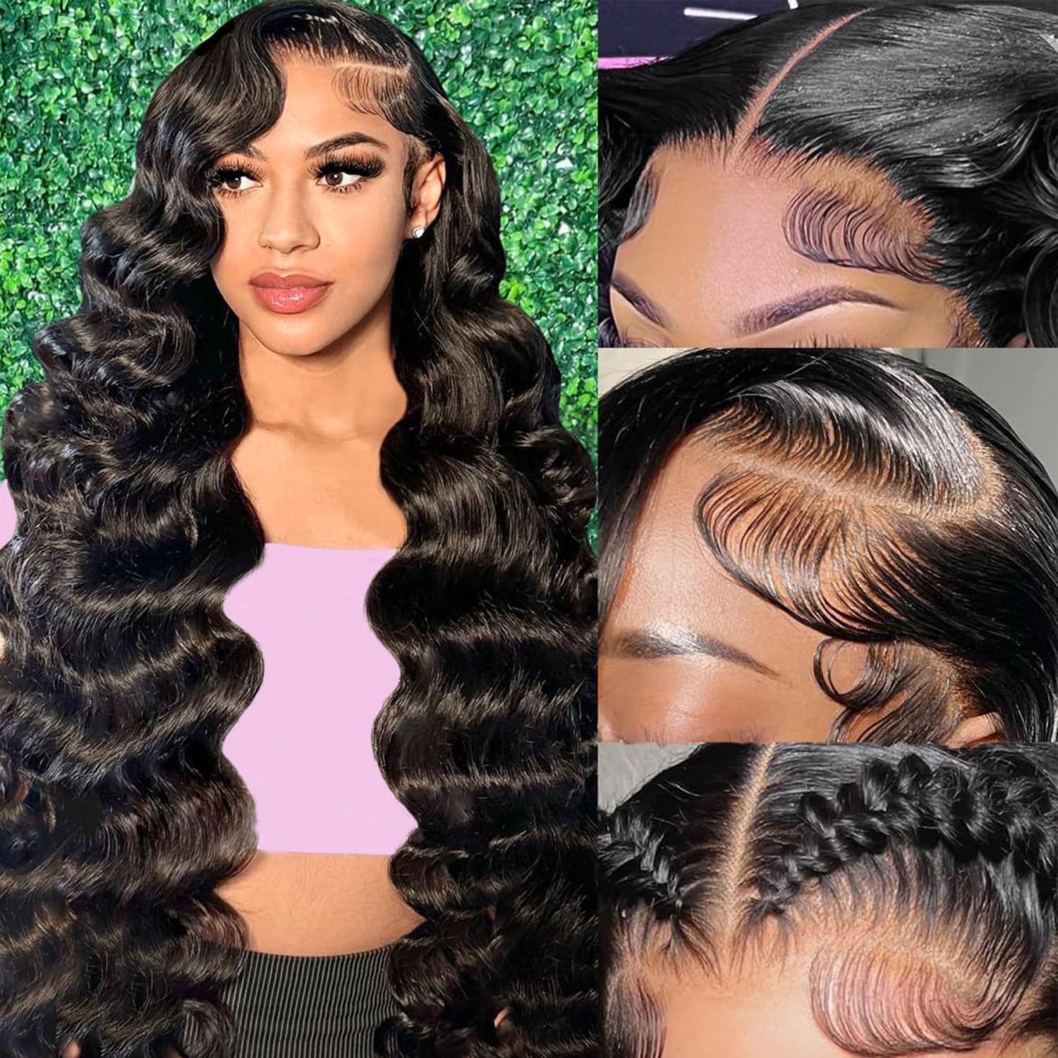Hd Lace Frontal Wig Human Hair Pre Plucked - Perruque Lace Front 13x6 HD Transparente