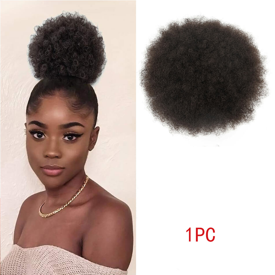 Drawstring Afro Curly Puff Ponytail - Afro bouffée cordon queue de cheval