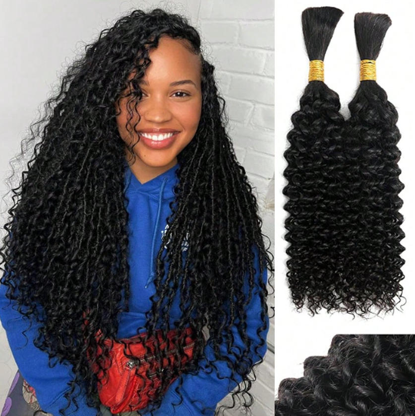 Water Wave Bulk Human Hair For Braiding - Cheveux humains à tresser en vrac