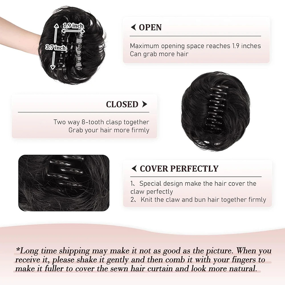 EAST-Postiche chignon synthéti - Claw Clip Messy Bun Hair Piece avis et prix