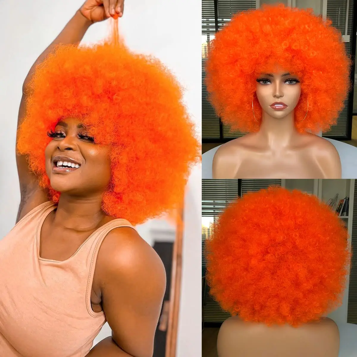 Perruque Synthétique Afro Bouc - Synthetic Braided Wigs For Black Women avis et prix