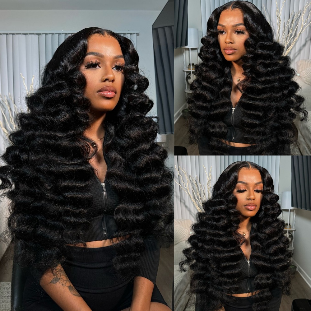 Extensions de cheveux humains  - Deep Wave 3 Bundles With Closure avis et prix