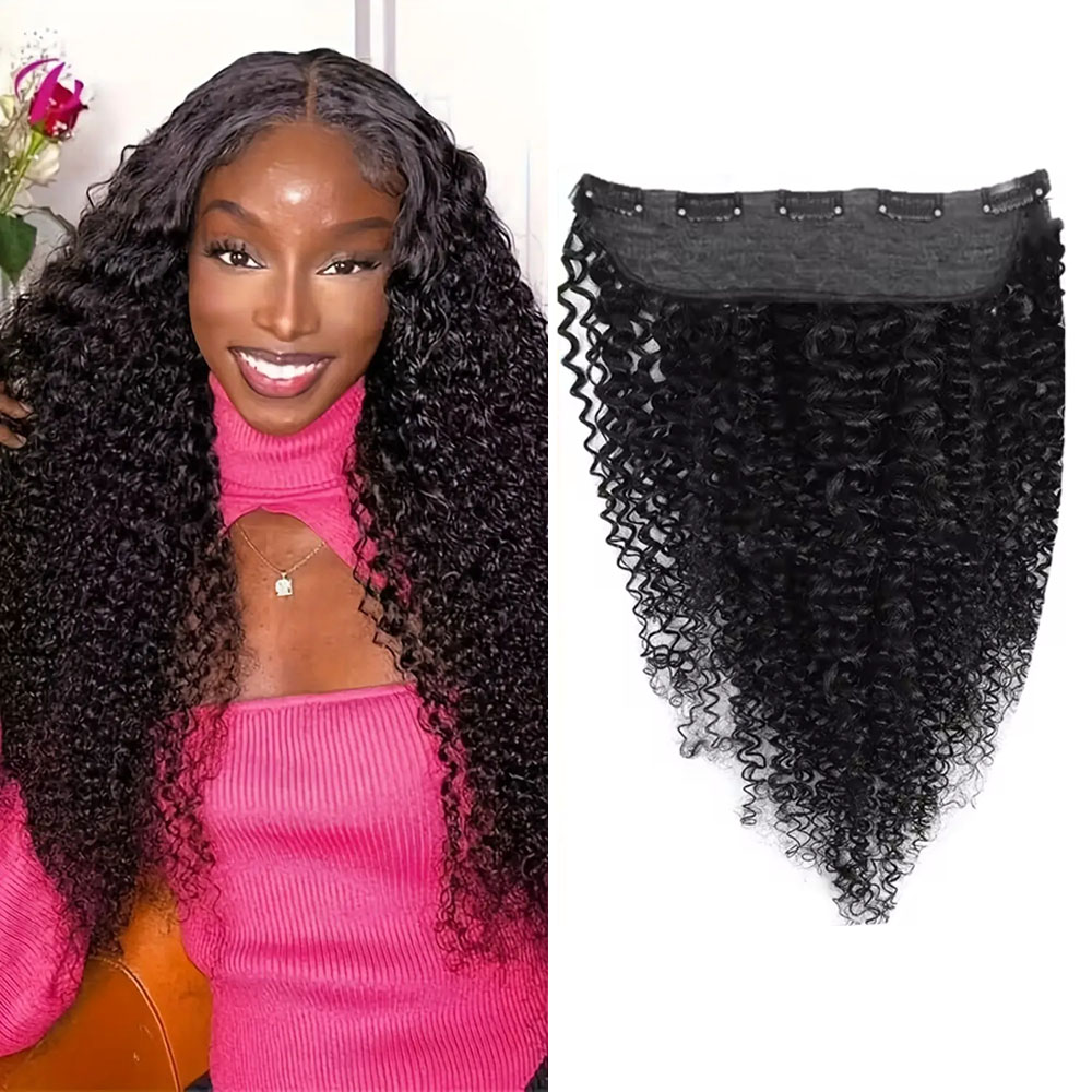 1 pièces Clips en une seule pi - Seamless Clip In Hair Extensions Human Hair avis et prix
