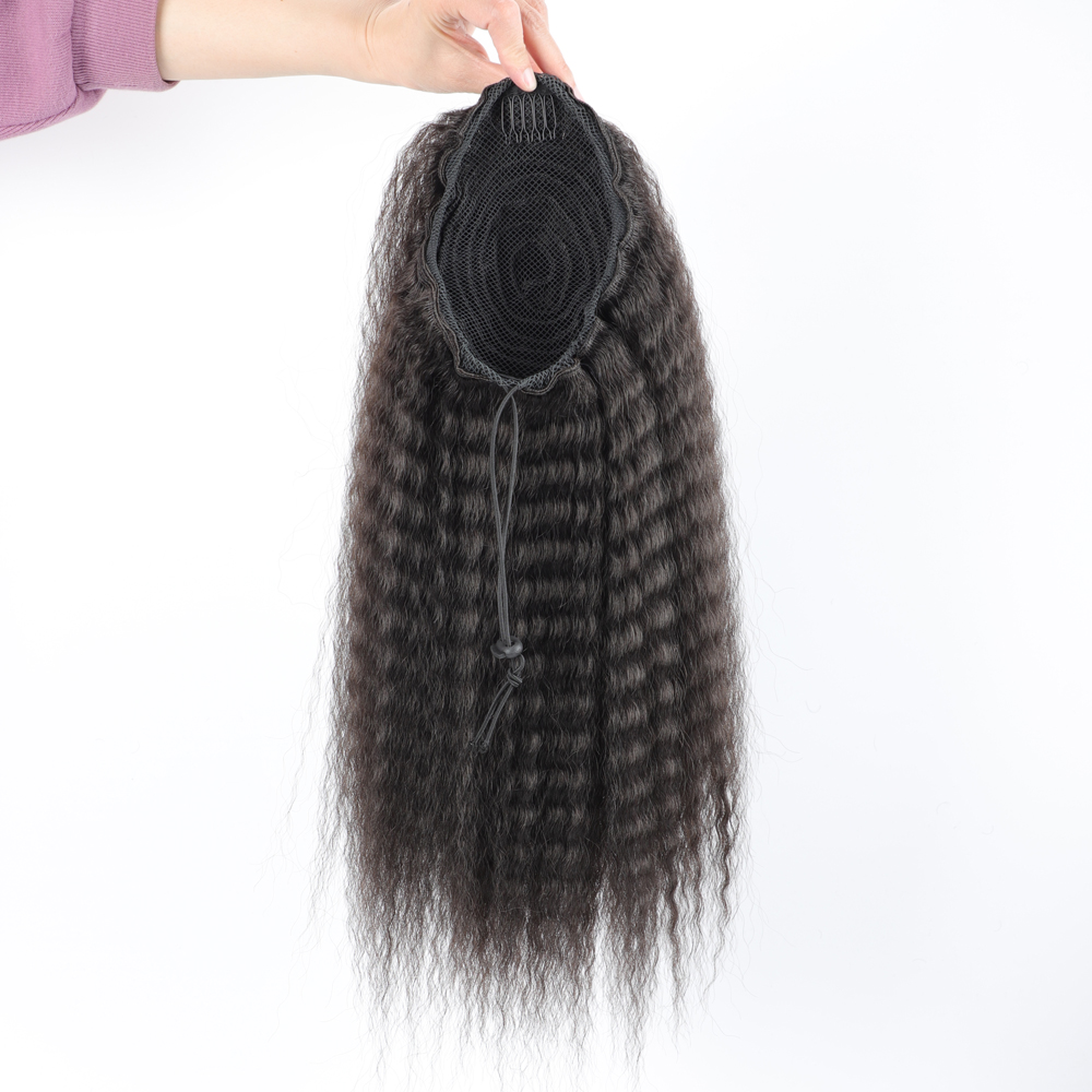 Faux cordon synthétique queue  - Drawstring Afro Curly Puff Ponytail avis et prix