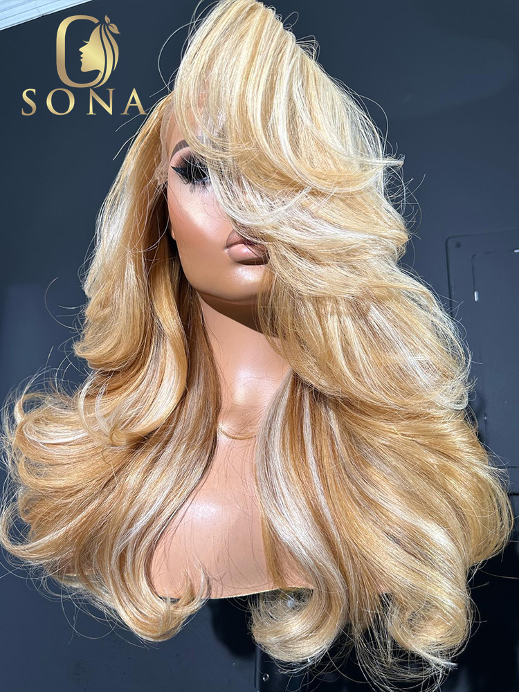 613 #   27 #   Perruque Lace F - 613 Blonde Body Wave Lace Front Wig avis et prix