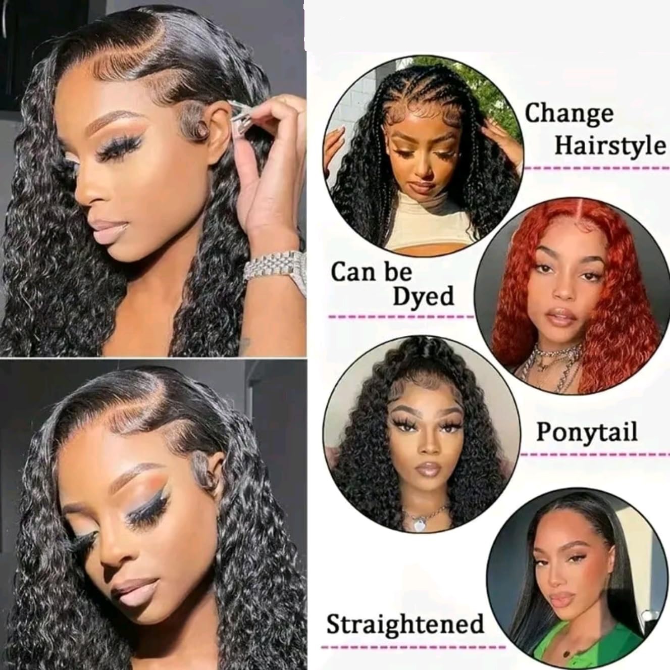 Perruques frontales en dentell - Human Hair Wigs avis et prix