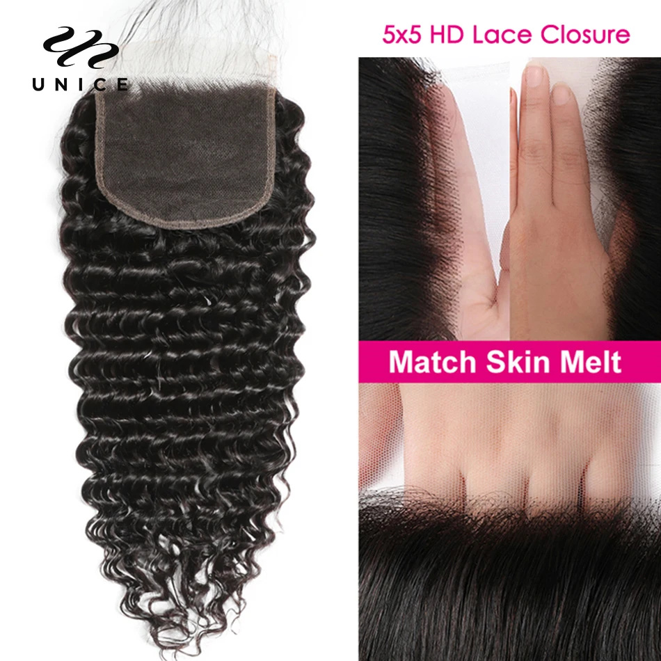 Extensions de cheveux UNice De - Deep Wave 3 Bundles With Closure avis et prix