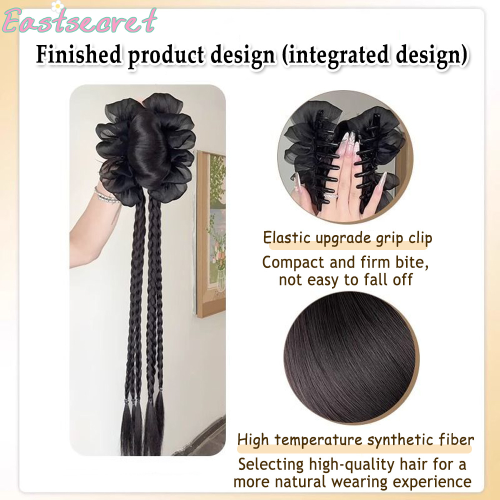Pince à cheveux noire avec nœu - Claw Clip Messy Bun Hair Piece avis et prix