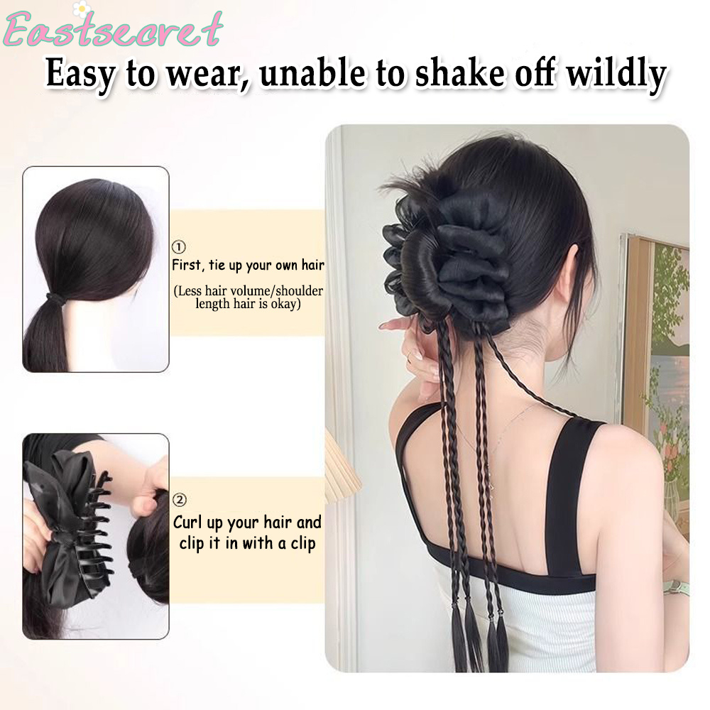 Pince à cheveux noire avec nœu - Claw Clip Messy Bun Hair Piece avis et prix