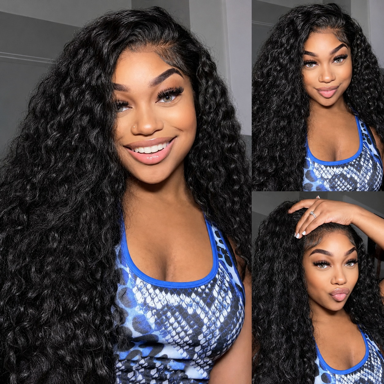 Perruques ultra ajustées boucl - Hd Lace Frontal Wig Human Hair Pre Plucked avis et prix