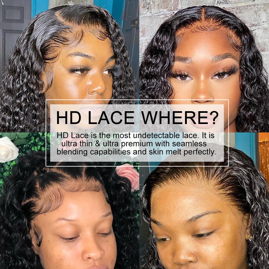 Perruques ultra ajustées boucl - Hd Lace Frontal Wig Human Hair Pre Plucked avis et prix
