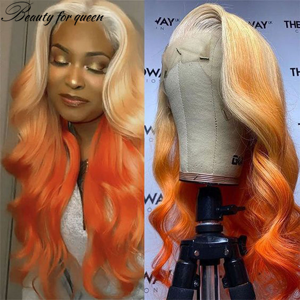 Gingembre 613 Orange vague de  - 613 Blonde Body Wave Lace Front Wig avis et prix