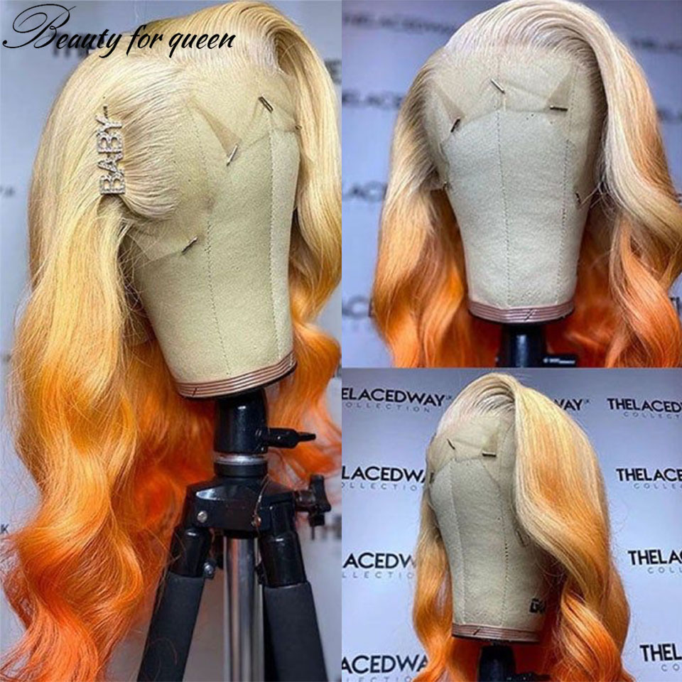 Gingembre 613 Orange vague de  - 613 Blonde Body Wave Lace Front Wig avis et prix
