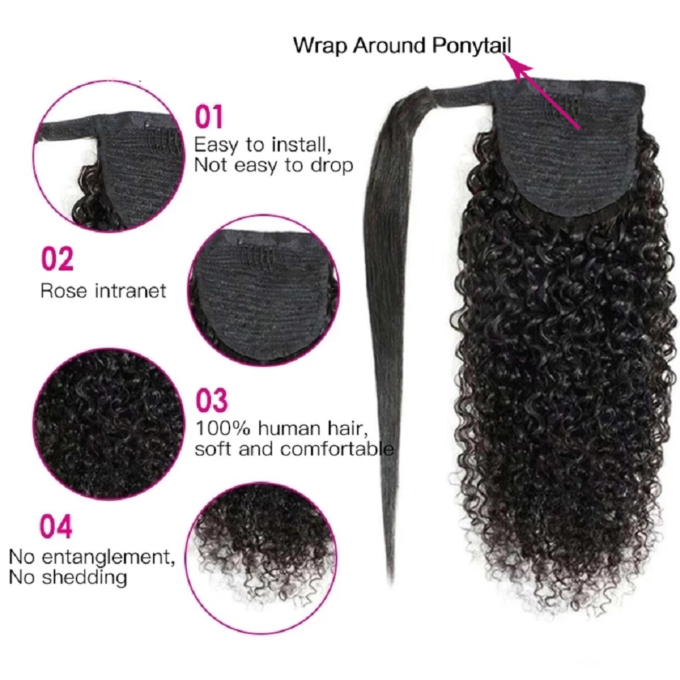 Extension de queue de cheval b - Seamless Clip In Hair Extensions Human Hair avis et prix