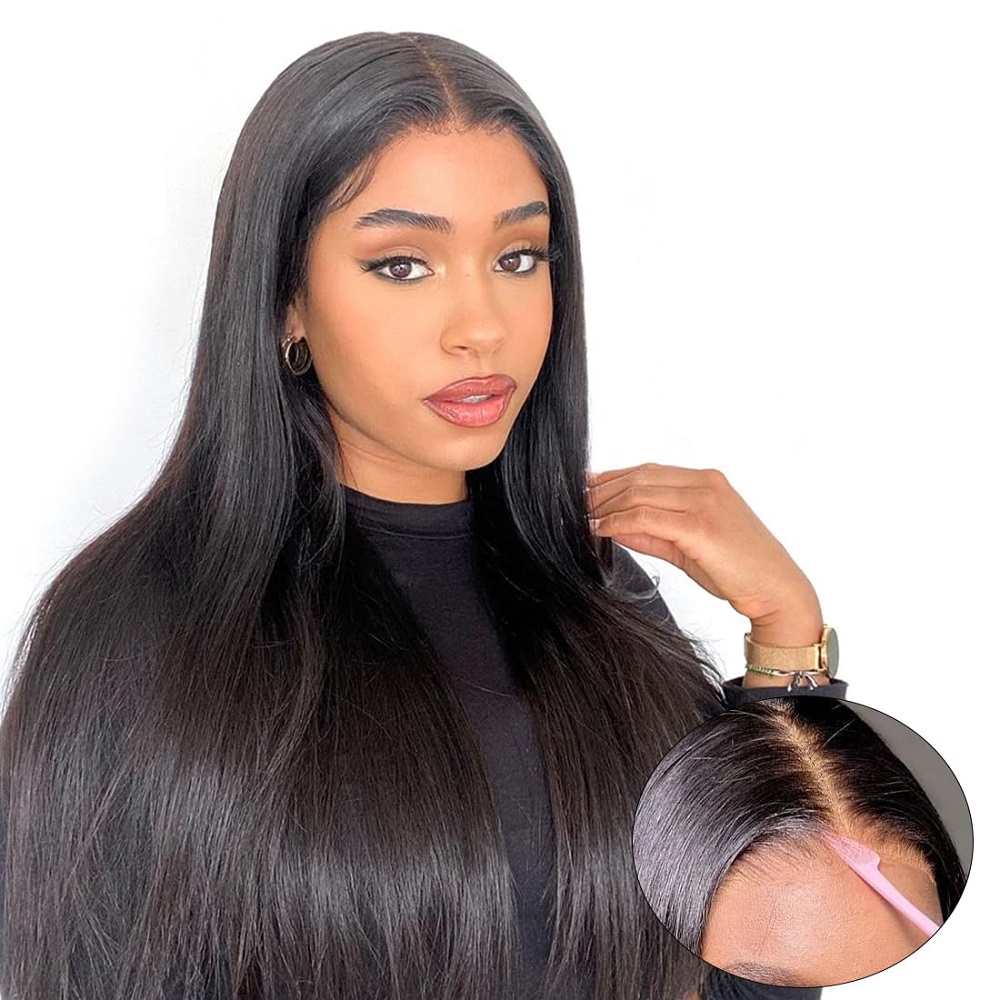 Perruques Lace Front Droites 7 - Glueless Wear And Go Human Hair Wig avis et prix