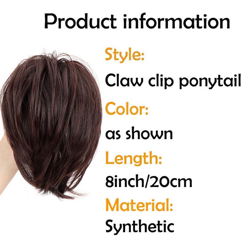 Morceau de cheveux synthétique - Claw Clip Messy Bun Hair Piece avis et prix