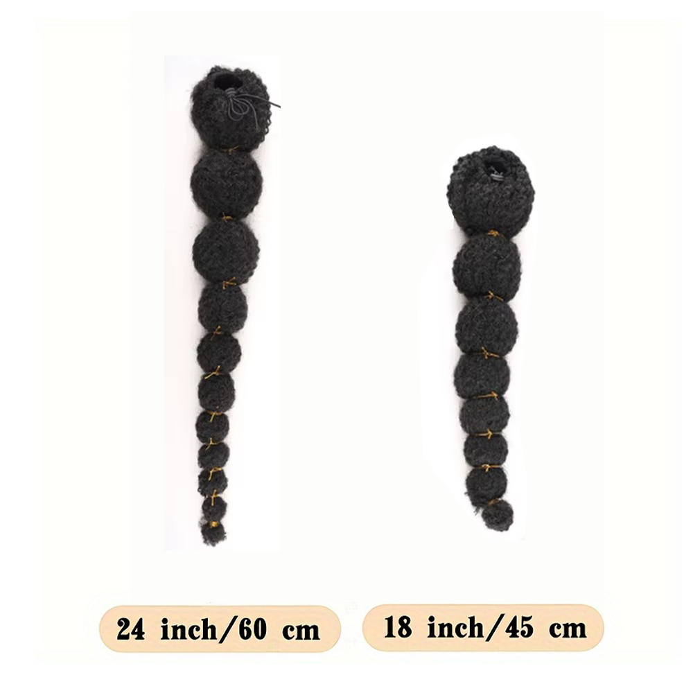 Extension de queue de cheval a - Drawstring Afro Curly Puff Ponytail avis et prix