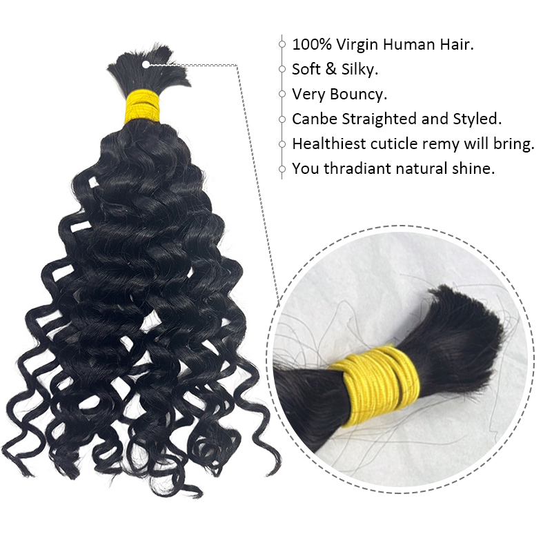 Cheveux humains en vrac Water  - Water Wave Bulk Human Hair For Braiding avis et prix