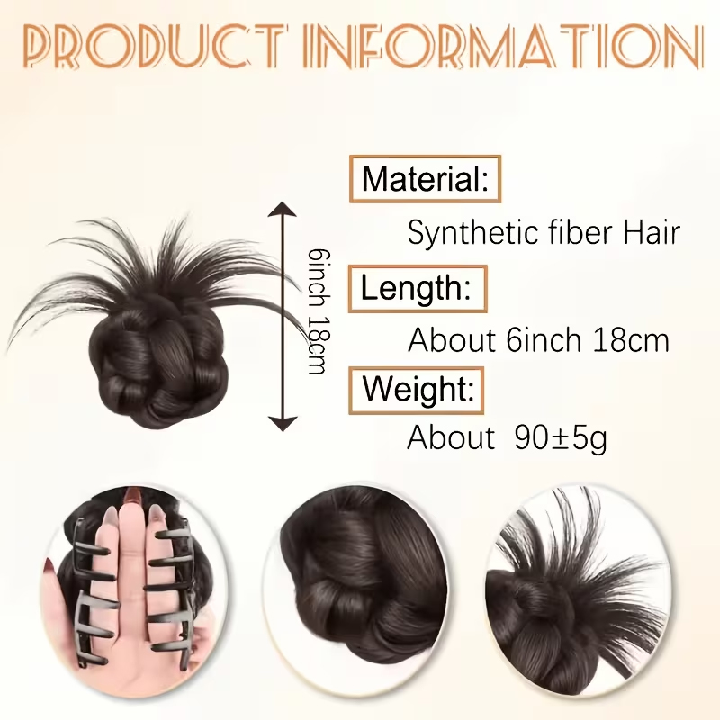 Chignon désordonné et volumine - Claw Clip Messy Bun Hair Piece avis et prix