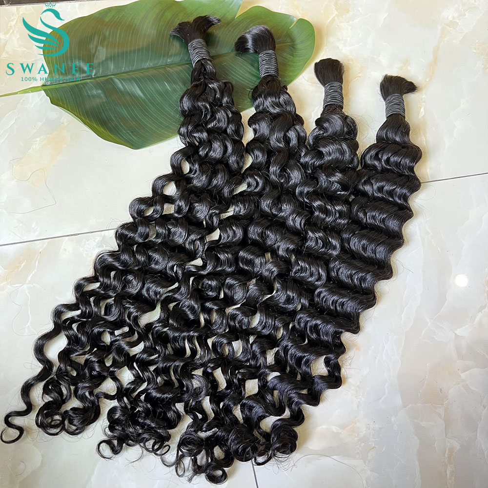 Cheveux humains 100% naturels  - Water Wave Bulk Human Hair For Braiding avis et prix
