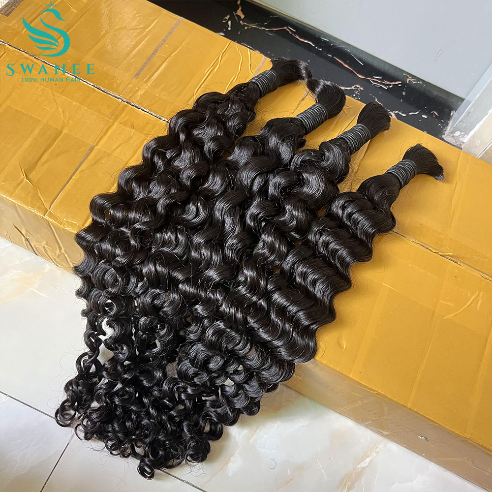 Cheveux humains 100% naturels  - Water Wave Bulk Human Hair For Braiding avis et prix