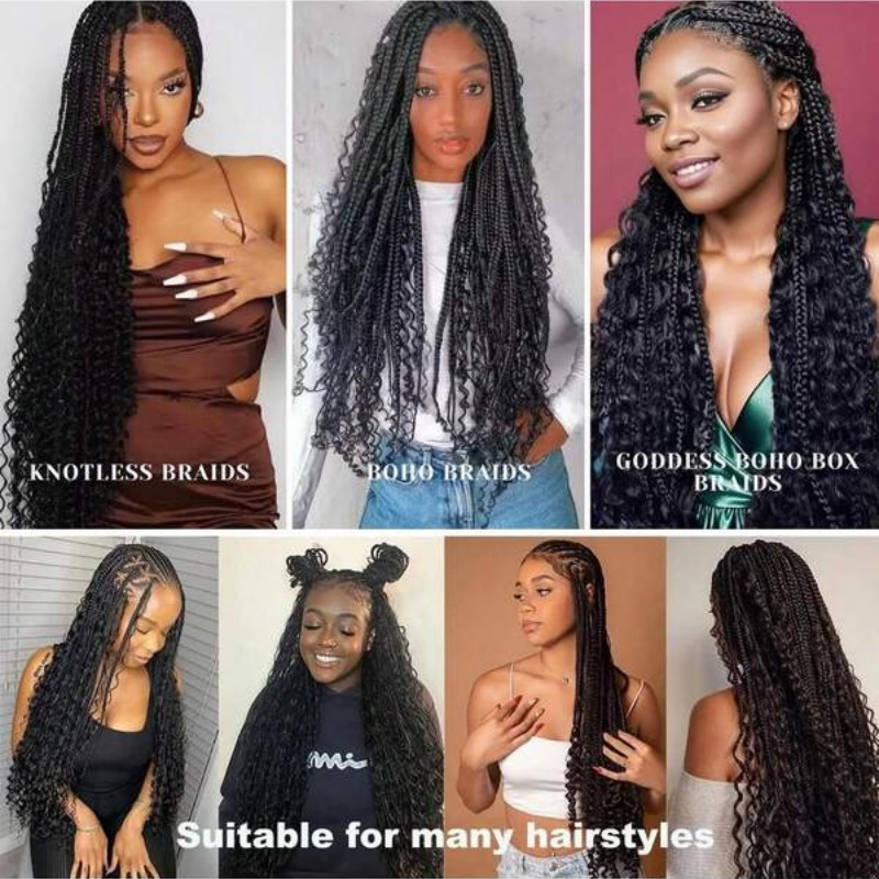 2 paquets vague d'eau en vrac  - Water Wave Bulk Human Hair For Braiding avis et prix