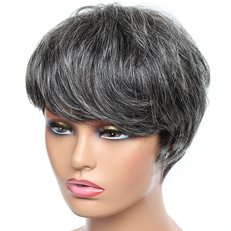 Perruque courte bon marché per - Short Pixie Cut Wig Human Hair Cheap avis et prix