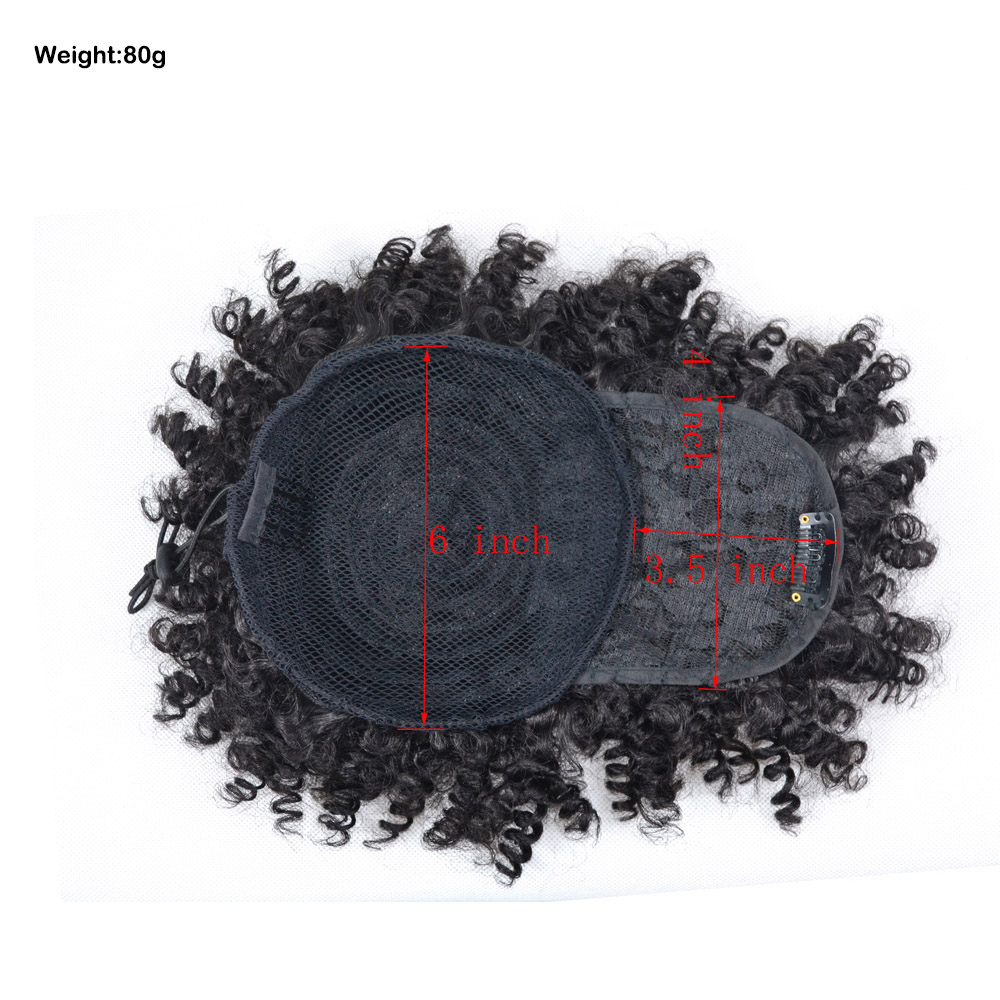 Chignon afro bouclé synthétiqu - Drawstring Afro Curly Puff Ponytail avis et prix