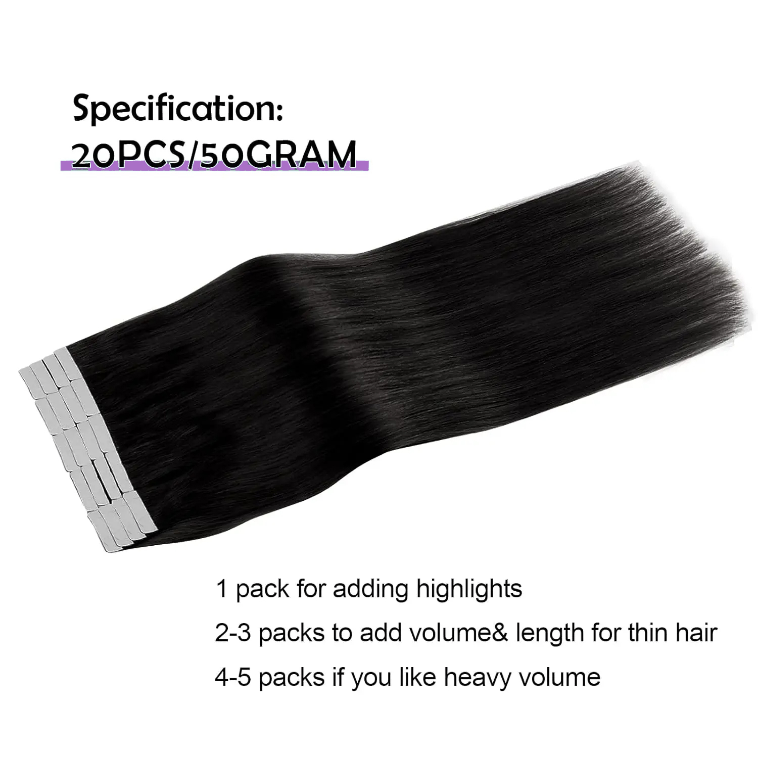 Bande droite dans les Extensio - Invisible Tape In Extensions Real Hair avis et prix