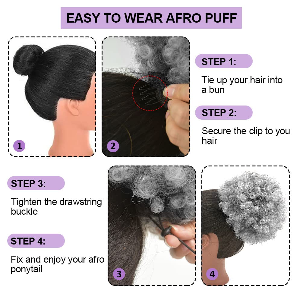 Queue de cheval afro à cordon, - Drawstring Afro Curly Puff Ponytail avis et prix