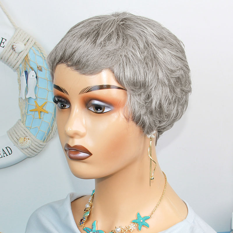 Perruques courtes et droites e - Short Pixie Cut Wig Human Hair Cheap avis et prix