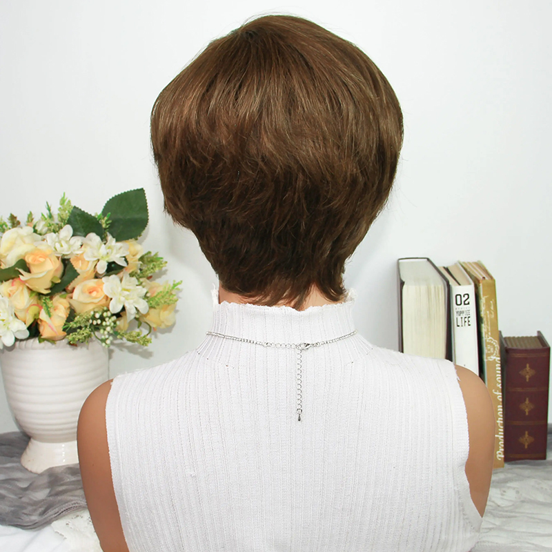 Perruques Pixie Cut Marron Cho - Short Pixie Cut Wig Human Hair Cheap avis et prix