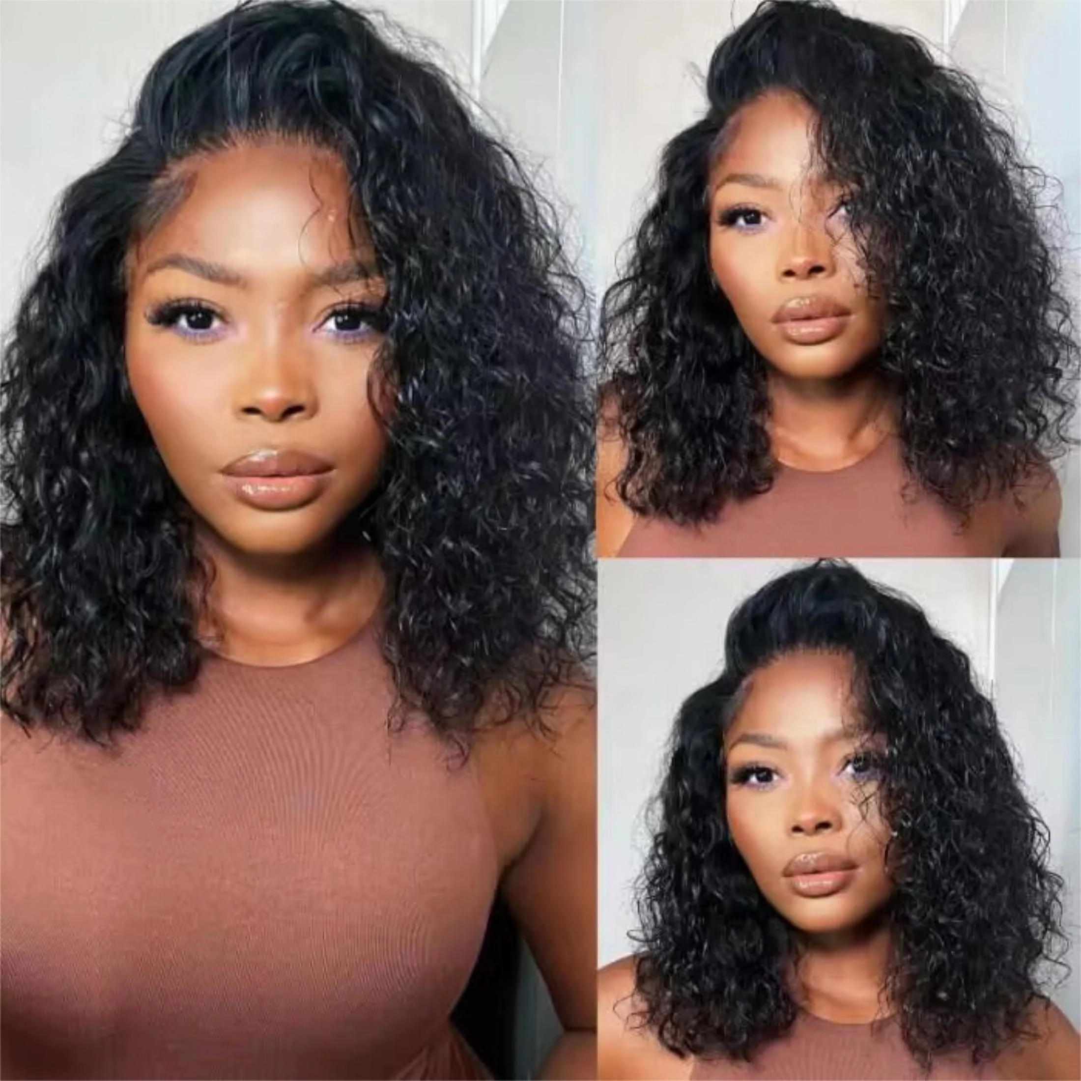 Perruques Courtes Bouclées Ond - Glueless Wear And Go Human Hair Wig avis et prix