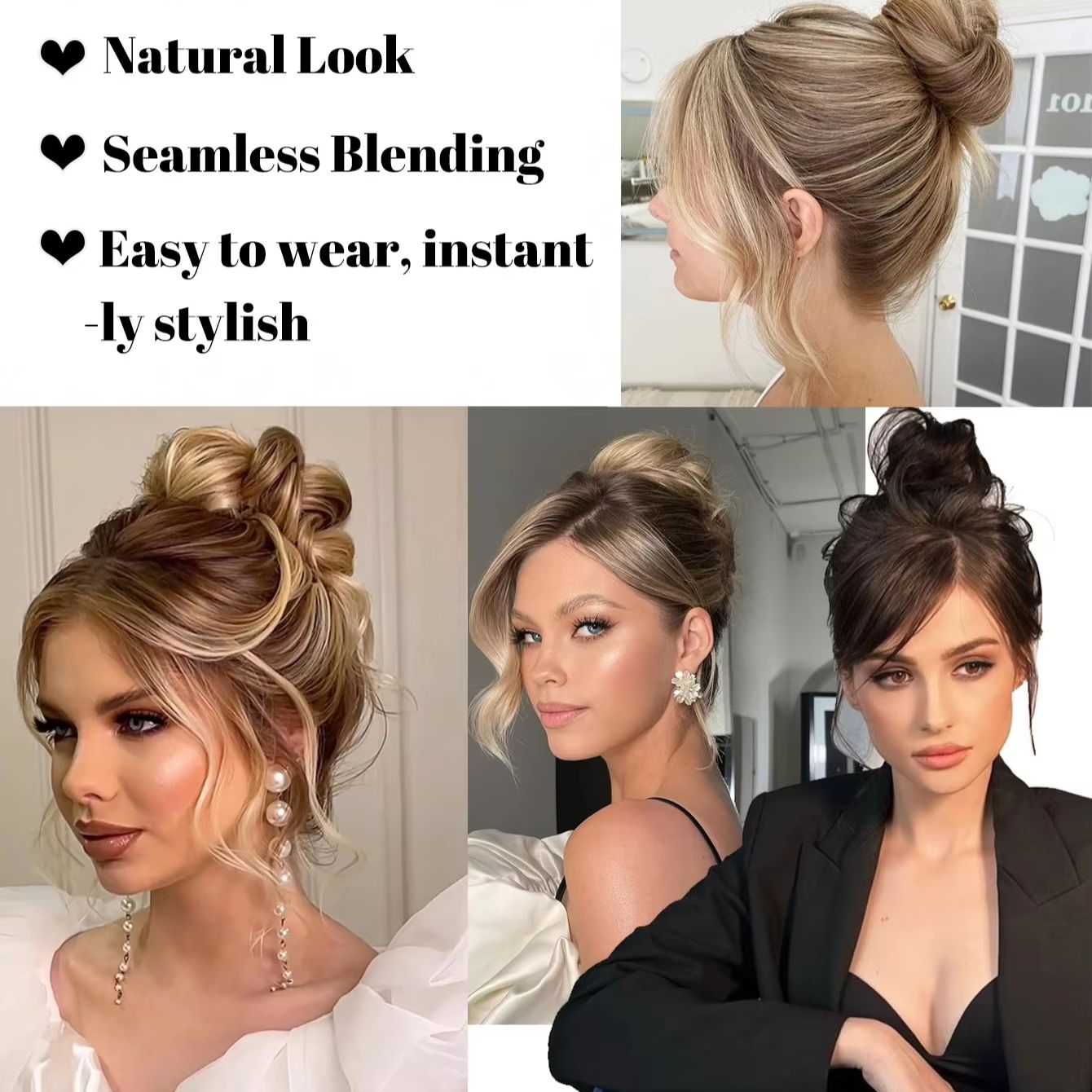 Pince à cheveux synthétique mi - Claw Clip Messy Bun Hair Piece avis et prix