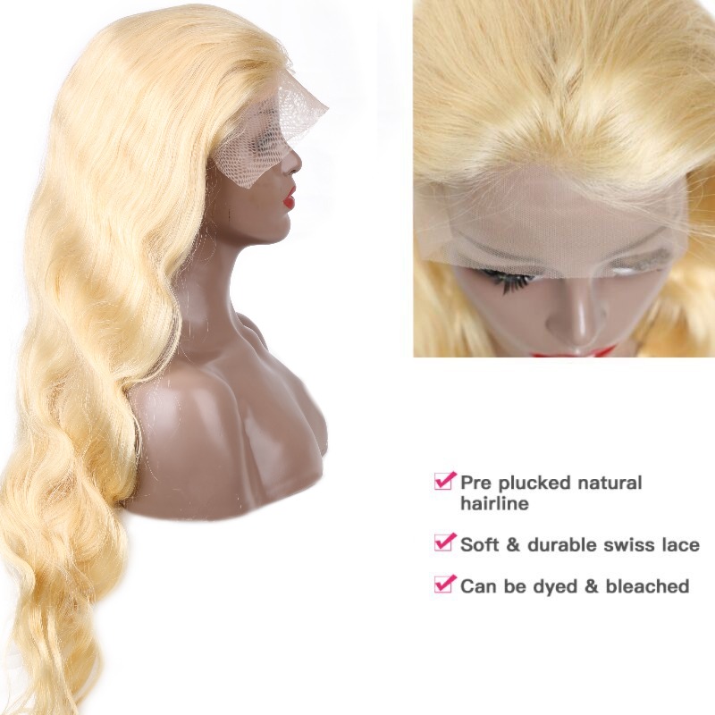 613 miel blond 13x4 dentelle a - 613 Blonde Body Wave Lace Front Wig avis et prix