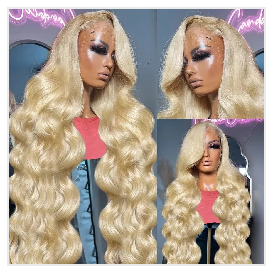 613 miel blond 13x4 dentelle a - 613 Blonde Body Wave Lace Front Wig avis et prix